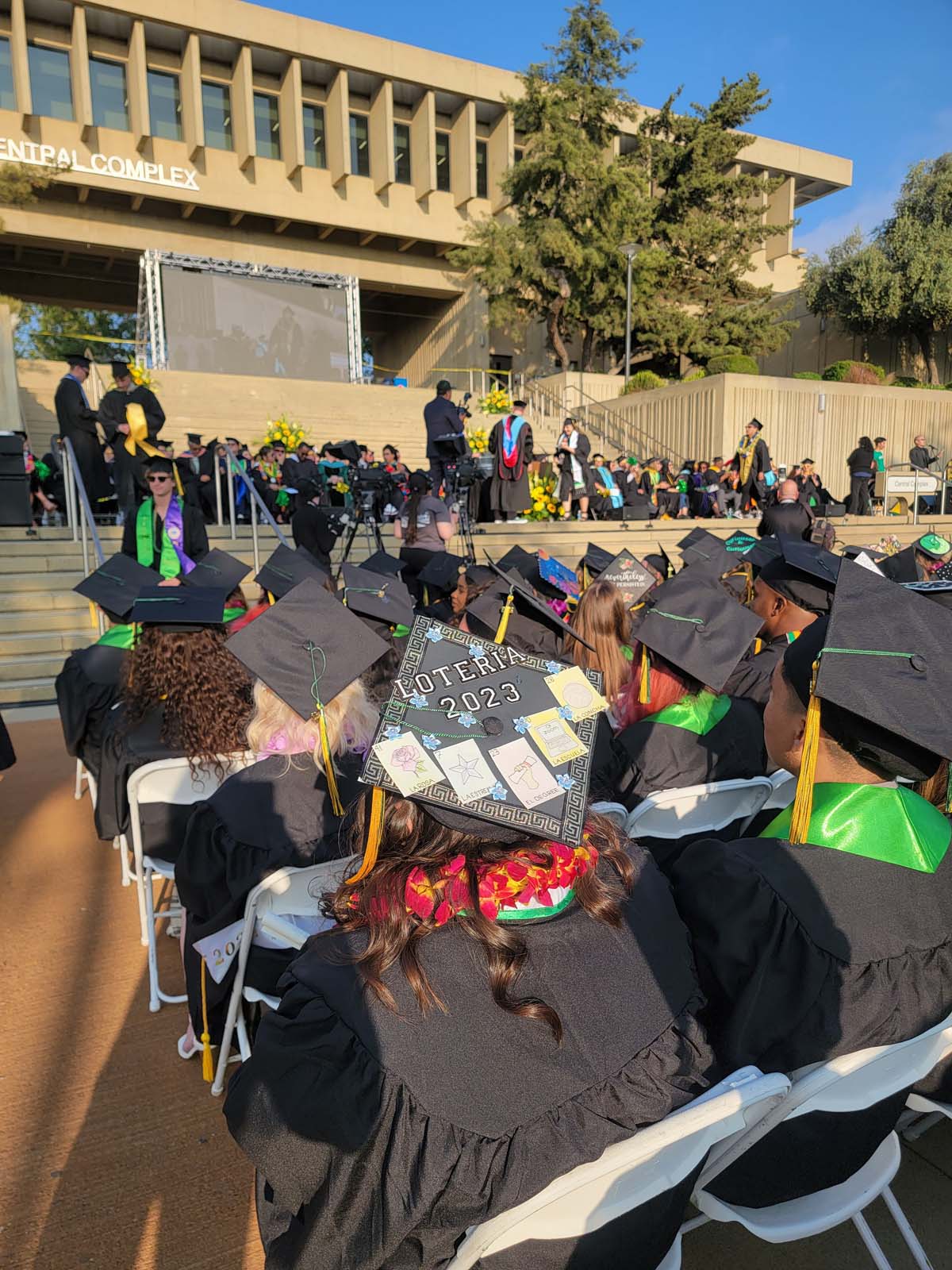 People enjoying Commencement