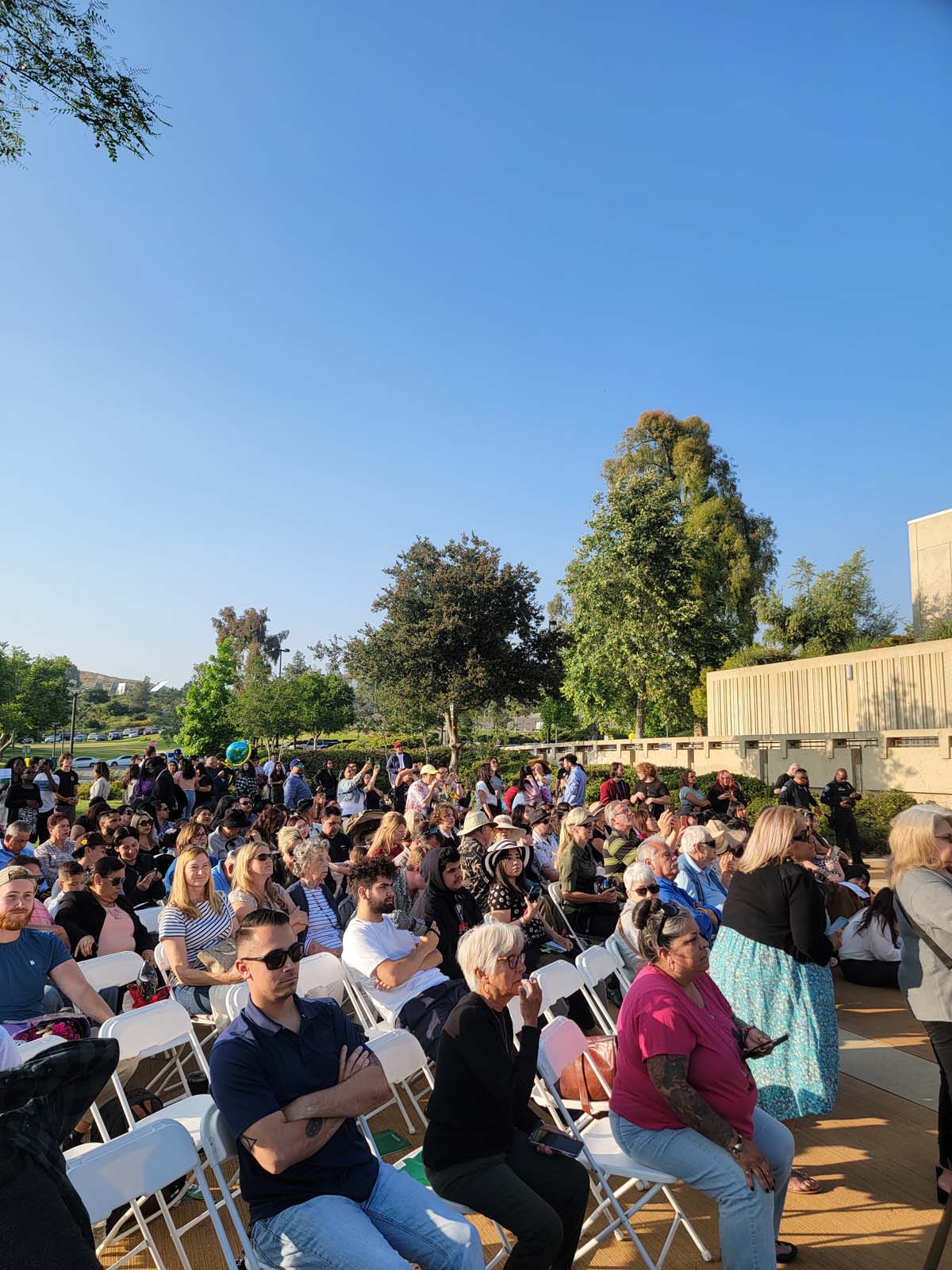 People enjoying Commencement