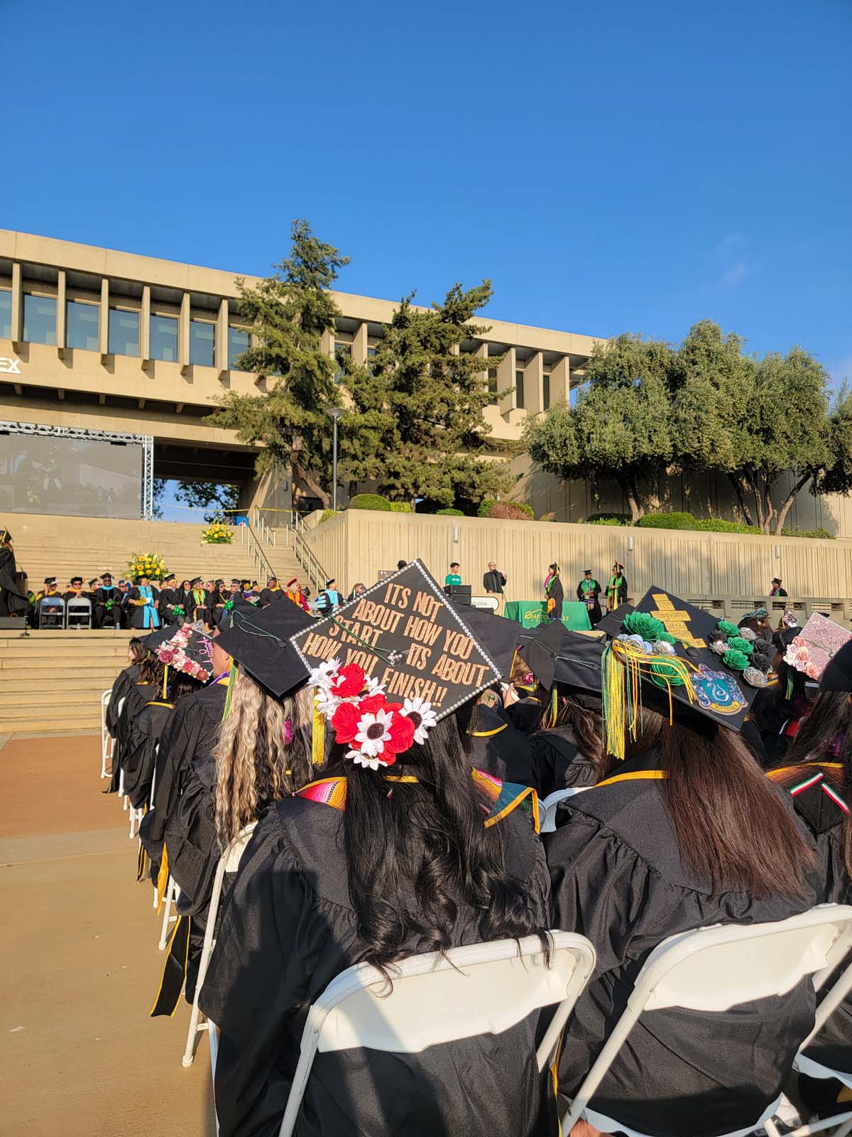 People enjoying Commencement