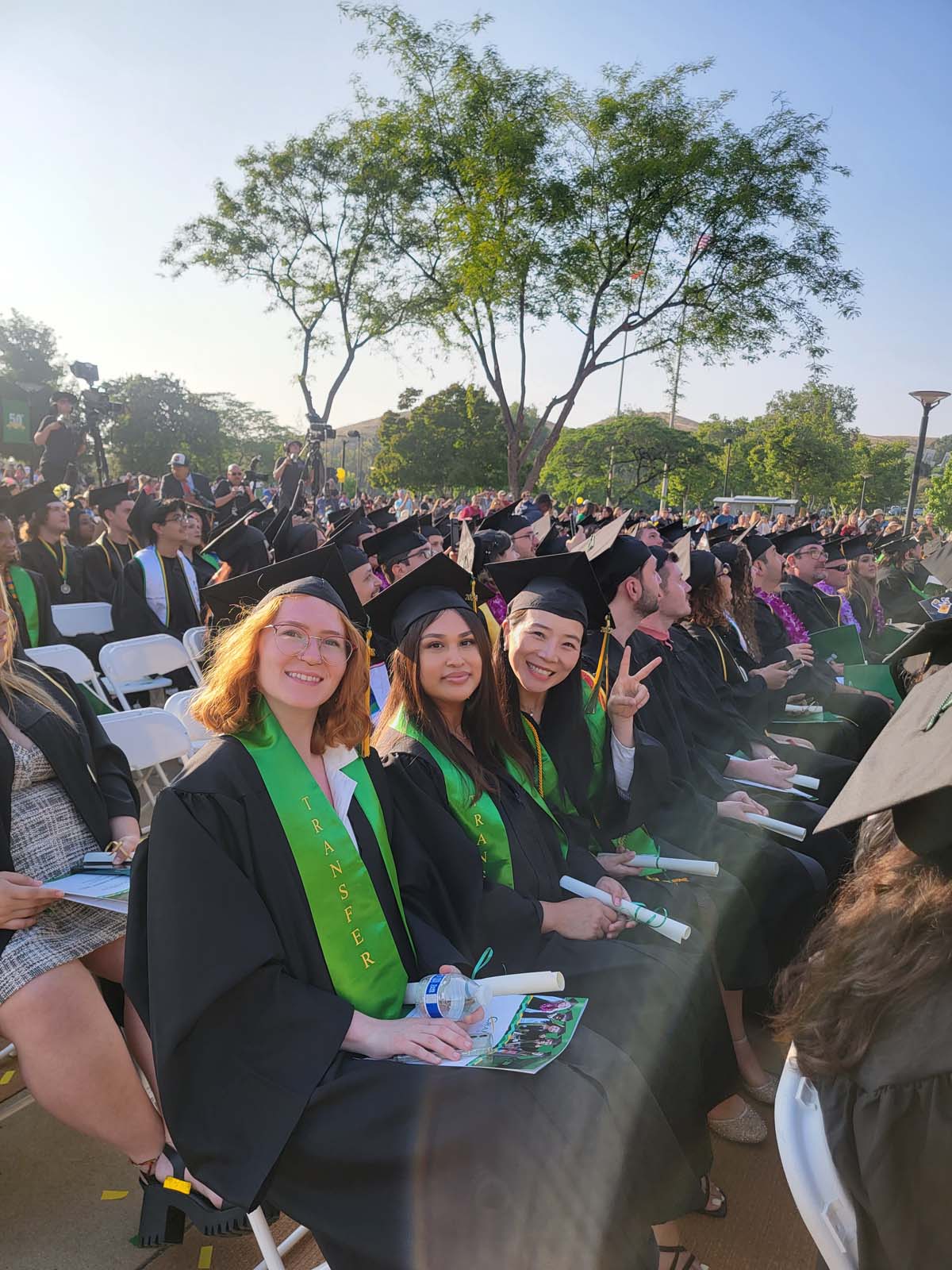 People enjoying Commencement