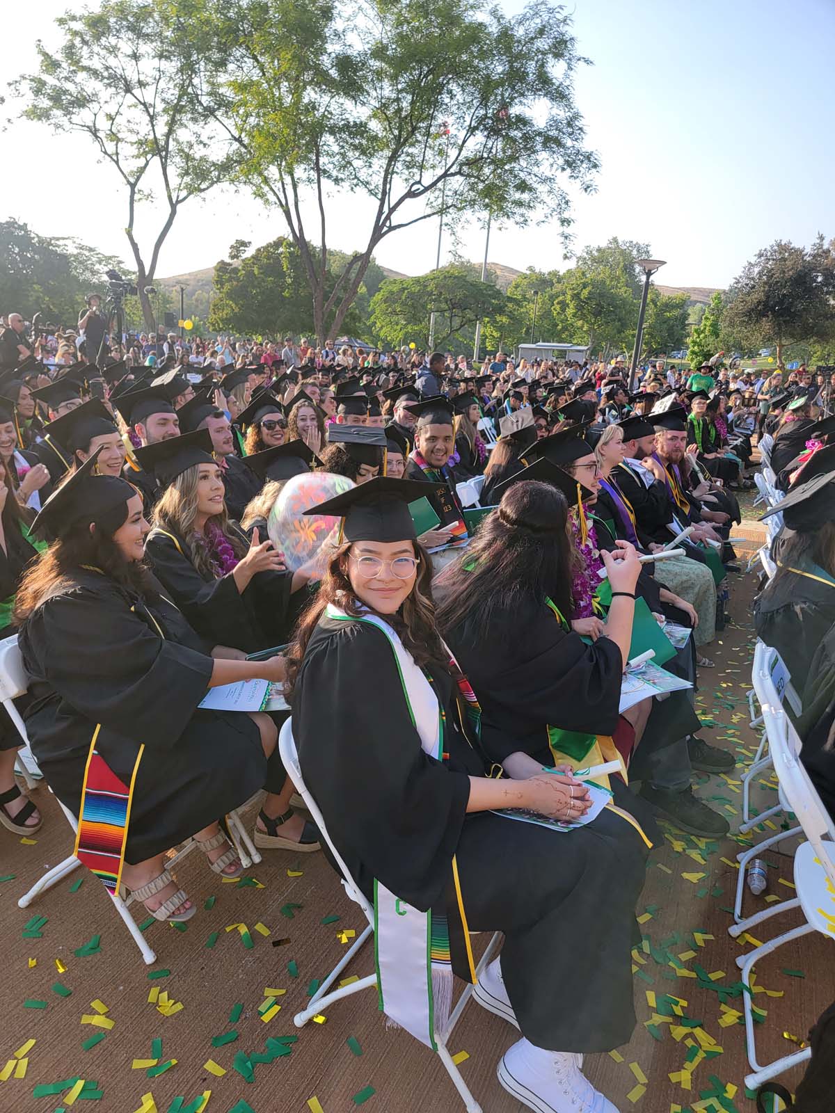 People enjoying Commencement