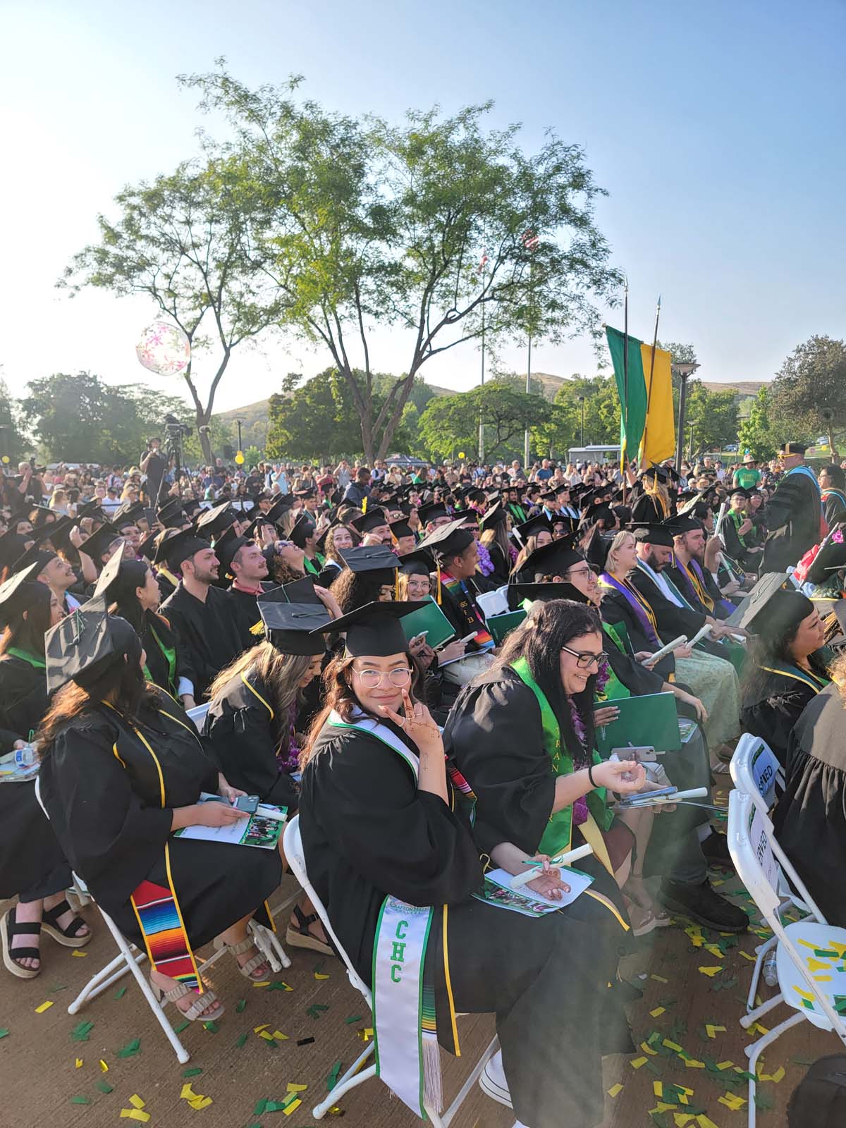 People enjoying Commencement