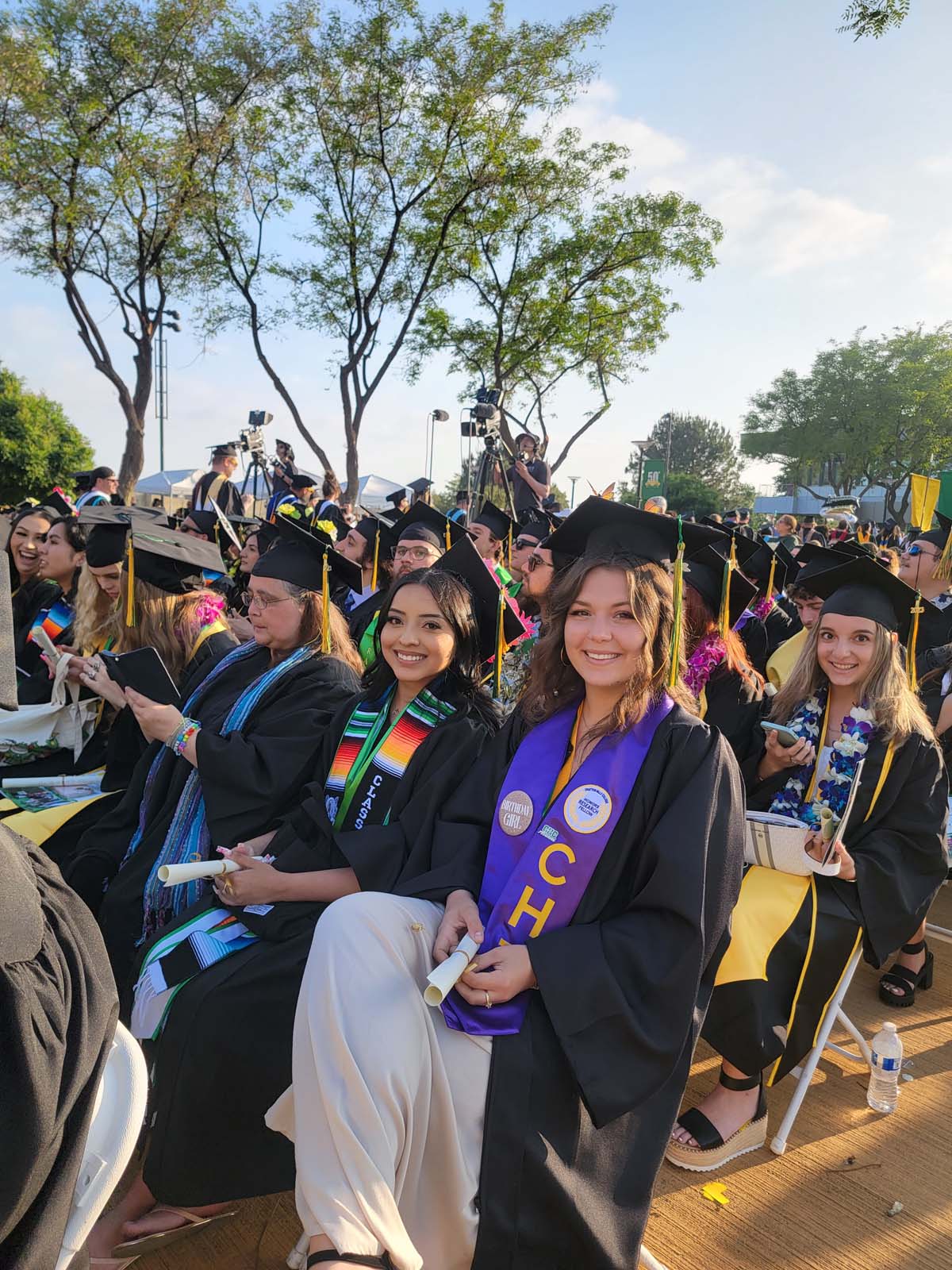 People enjoying Commencement