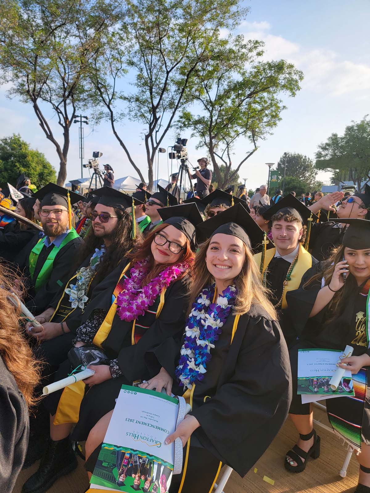 People enjoying Commencement