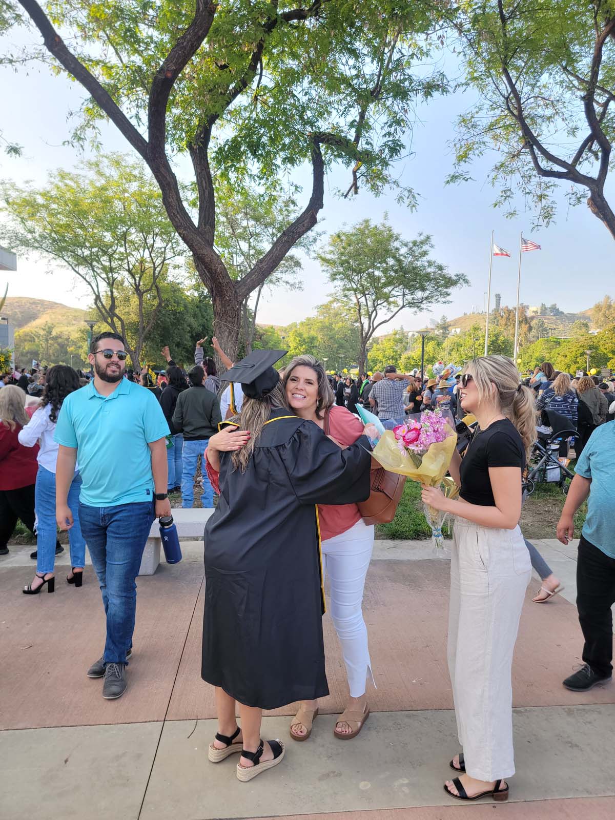 People enjoying Commencement