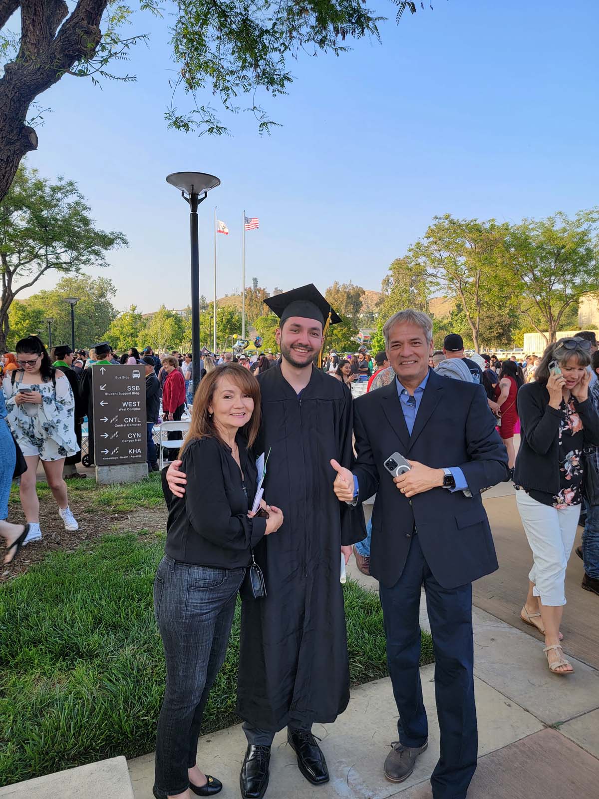 People enjoying Commencement