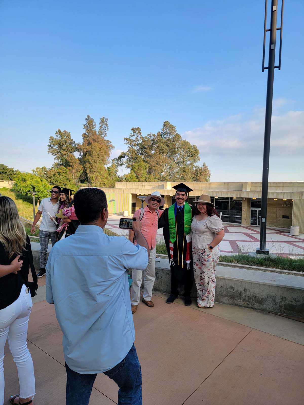 People enjoying Commencement