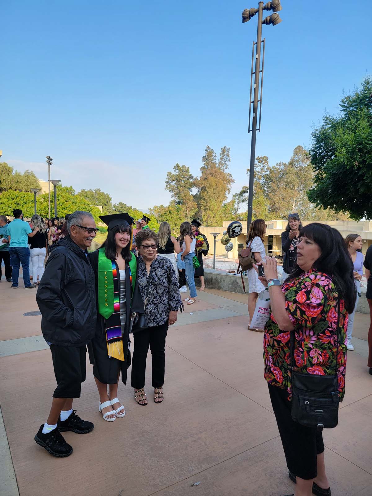 People enjoying Commencement