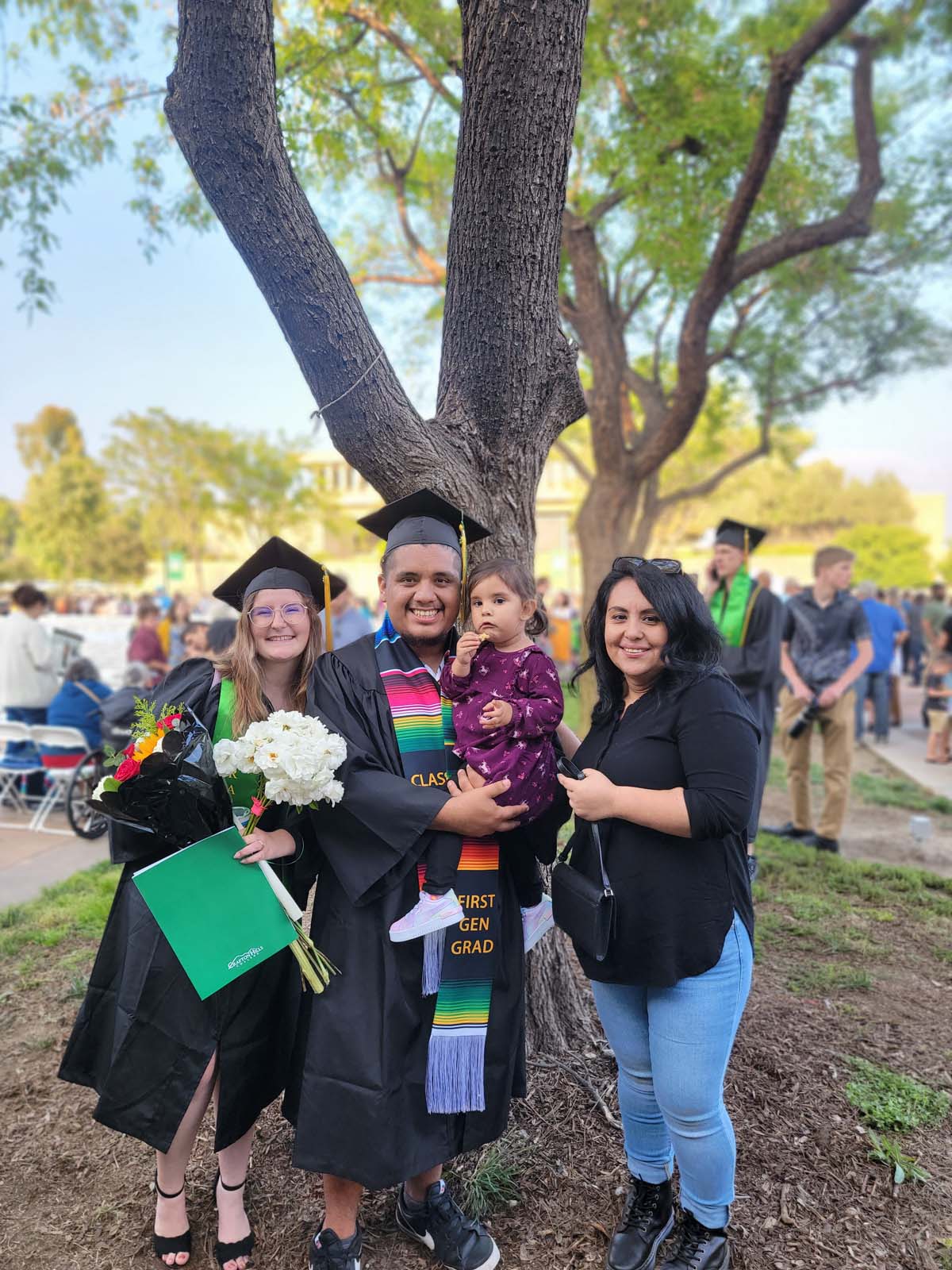 People enjoying Commencement