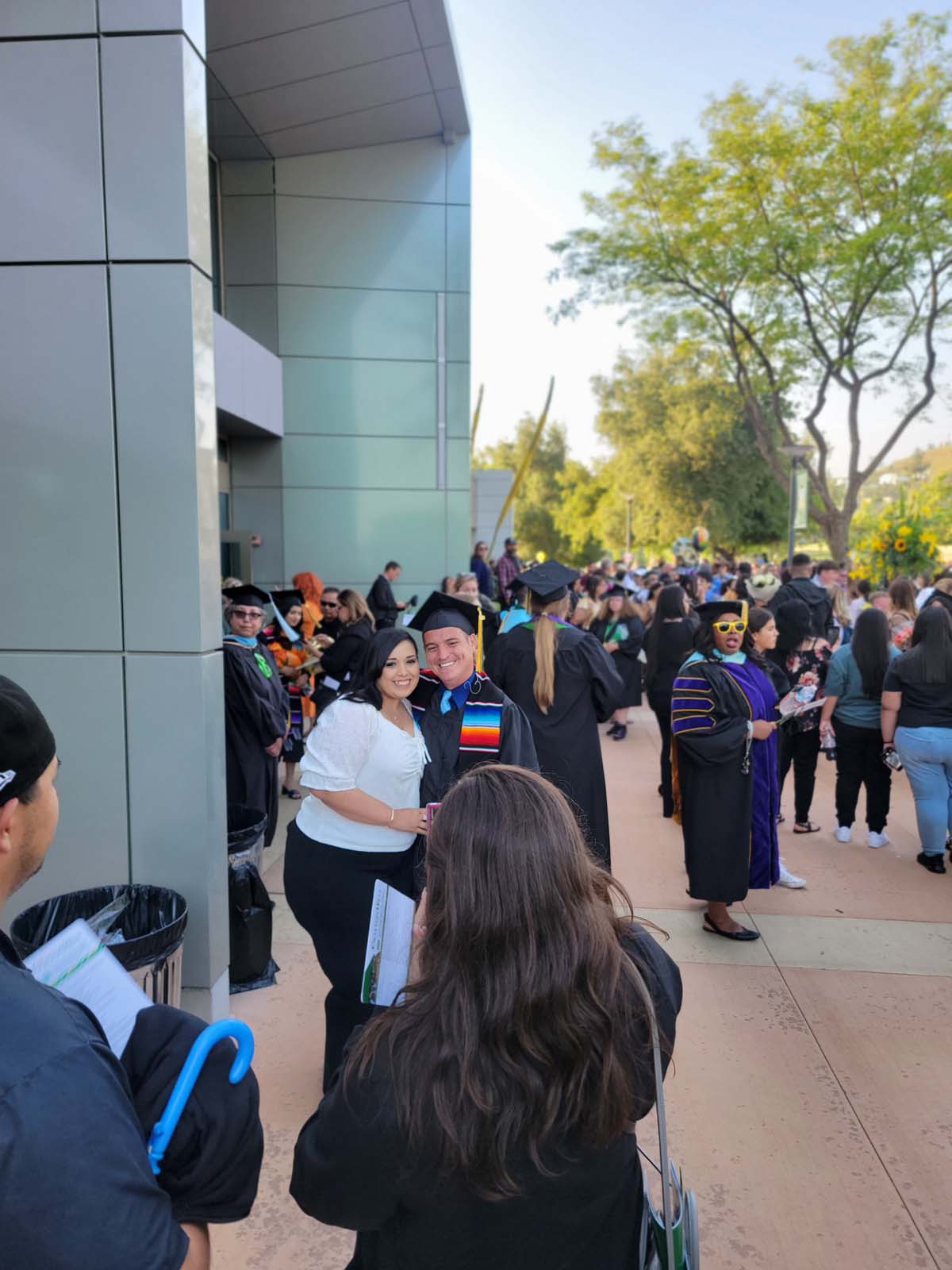 People enjoying Commencement