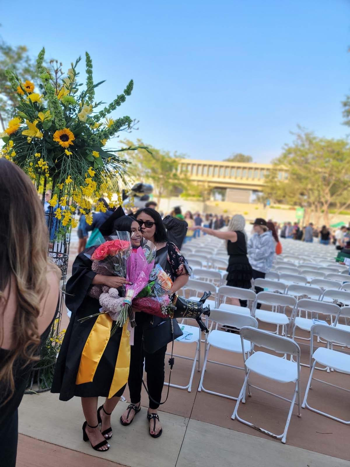 People enjoying Commencement