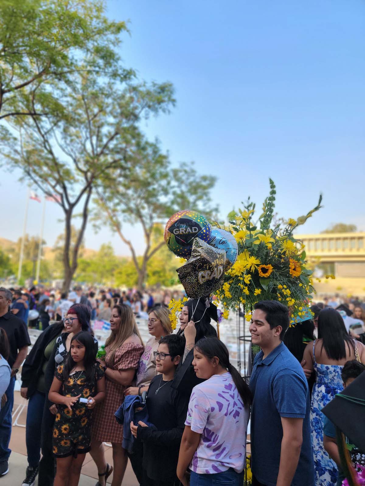 People enjoying Commencement