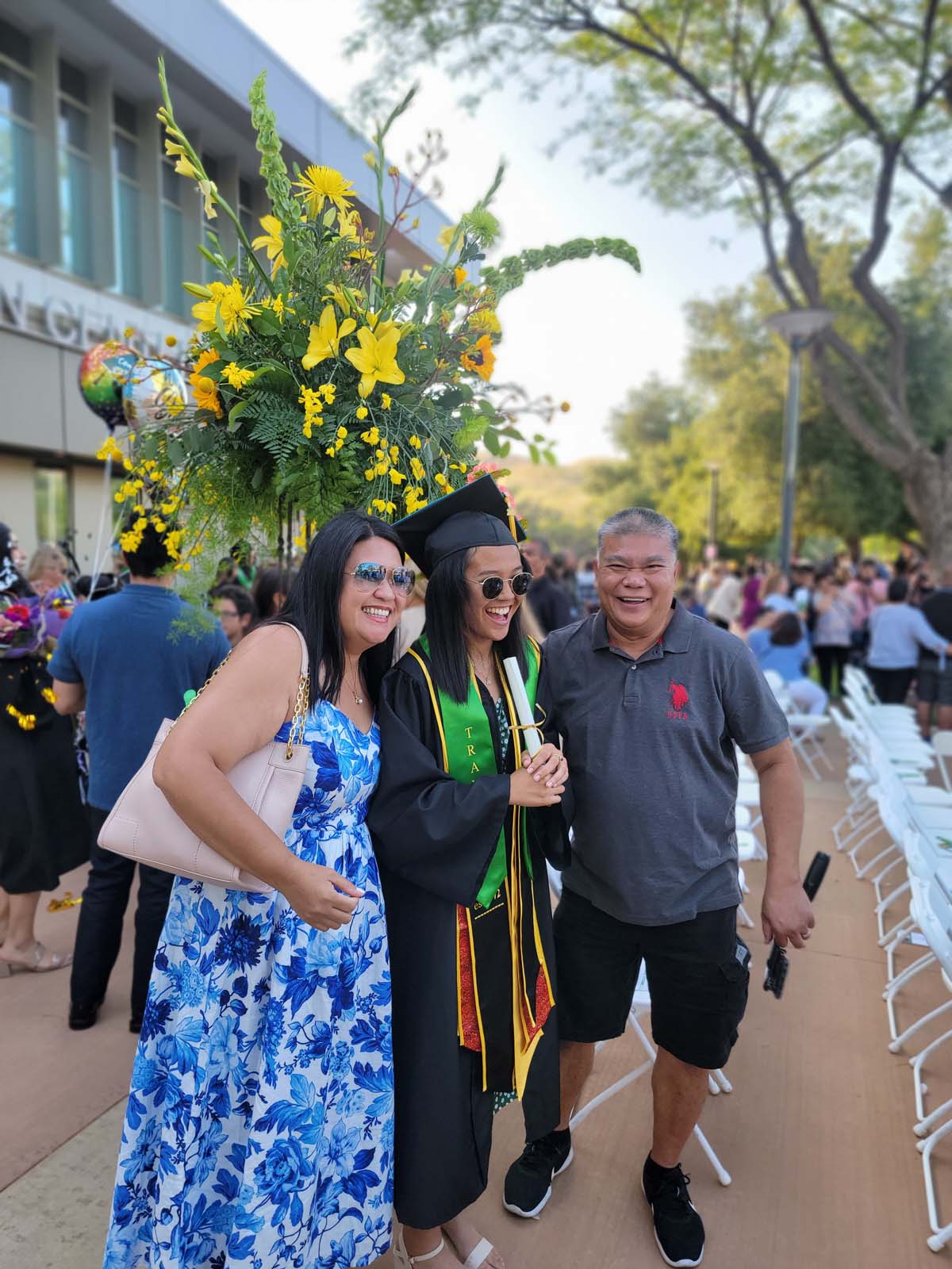 People enjoying Commencement