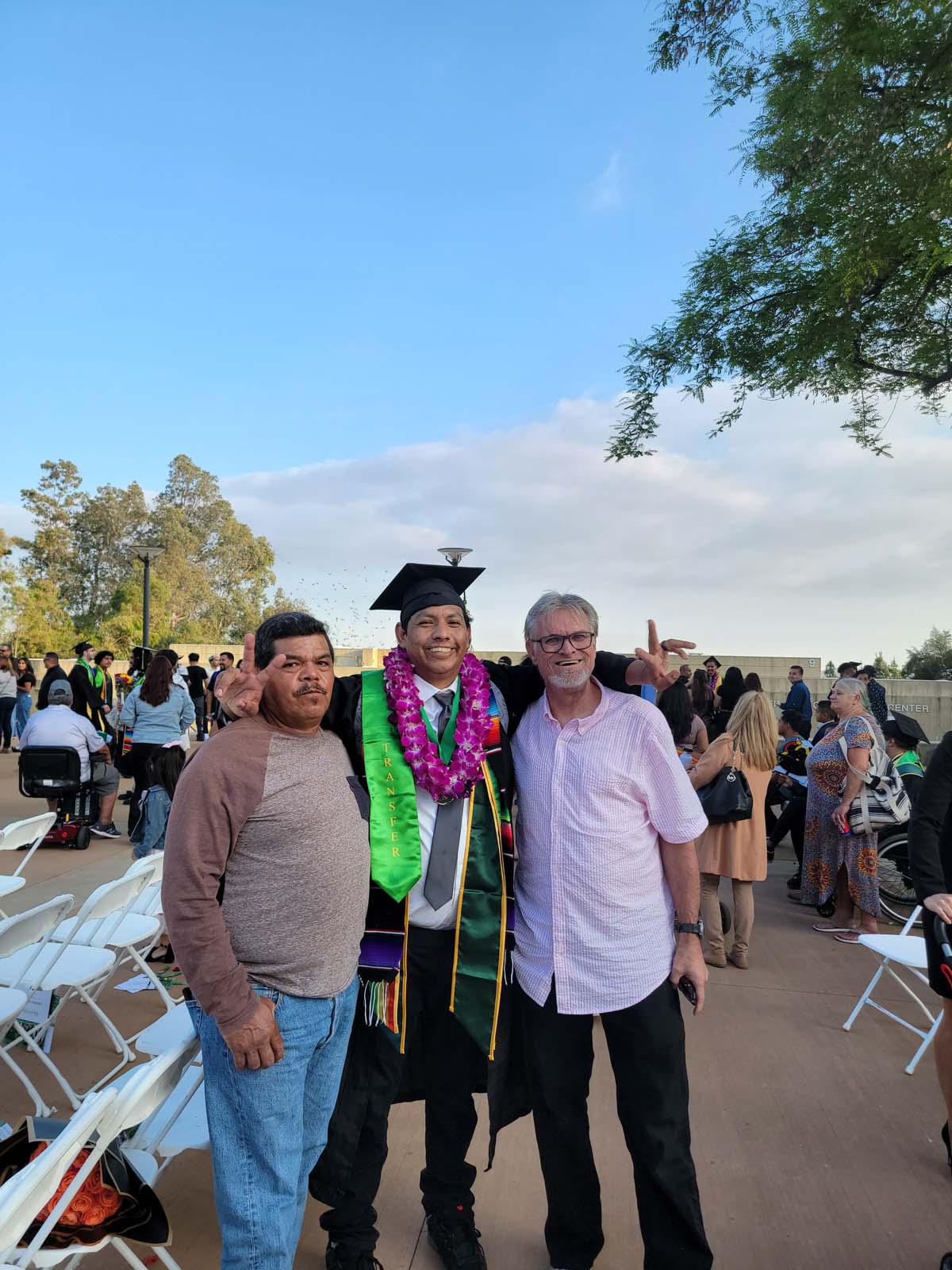 People enjoying Commencement