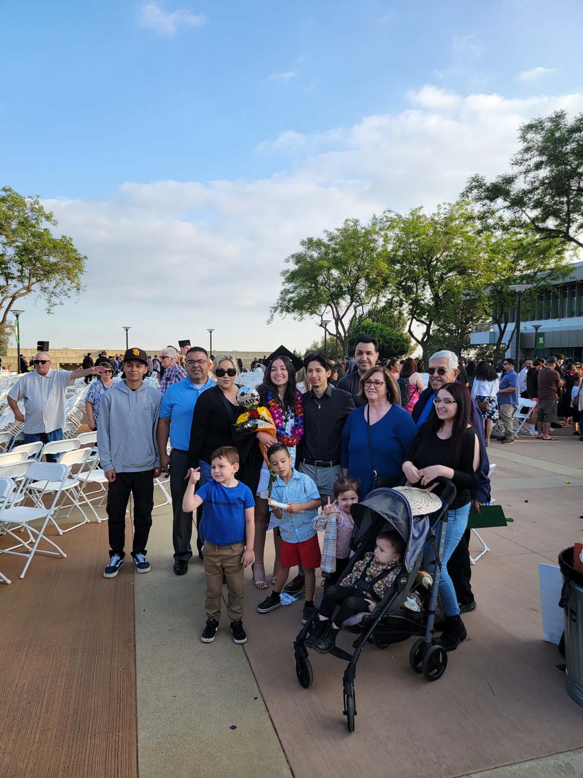 People enjoying Commencement