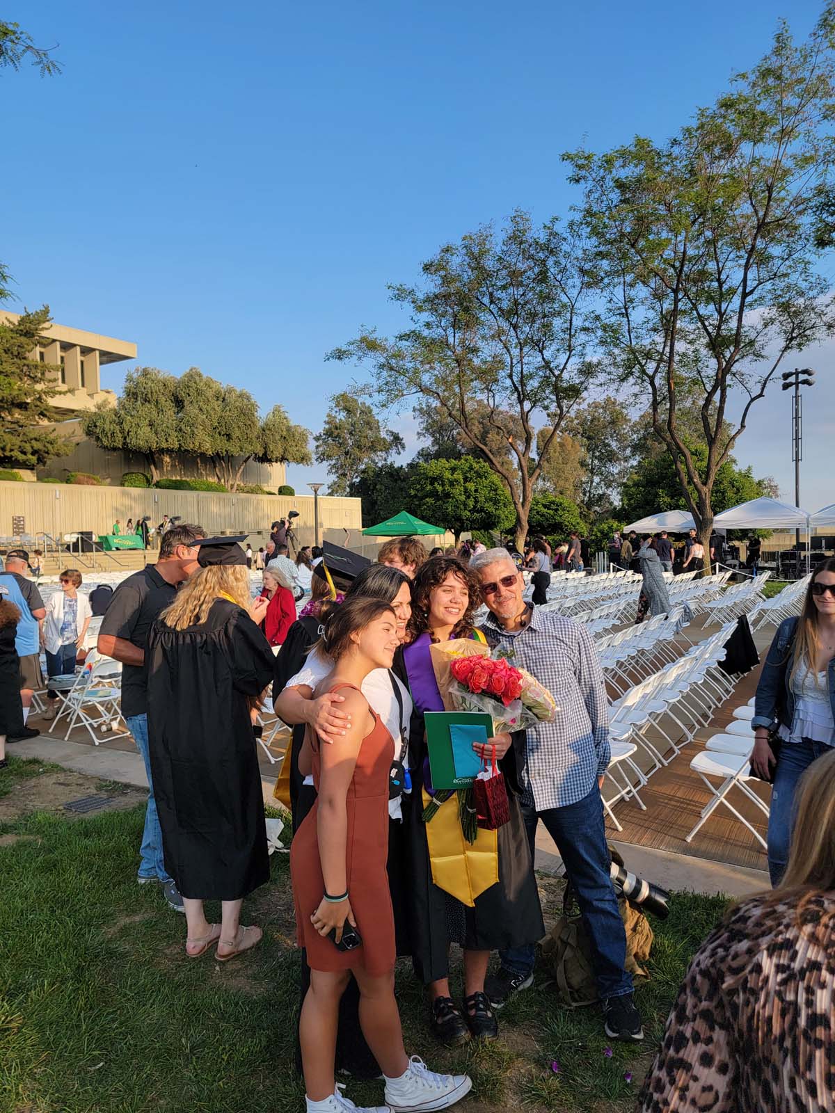 People enjoying Commencement