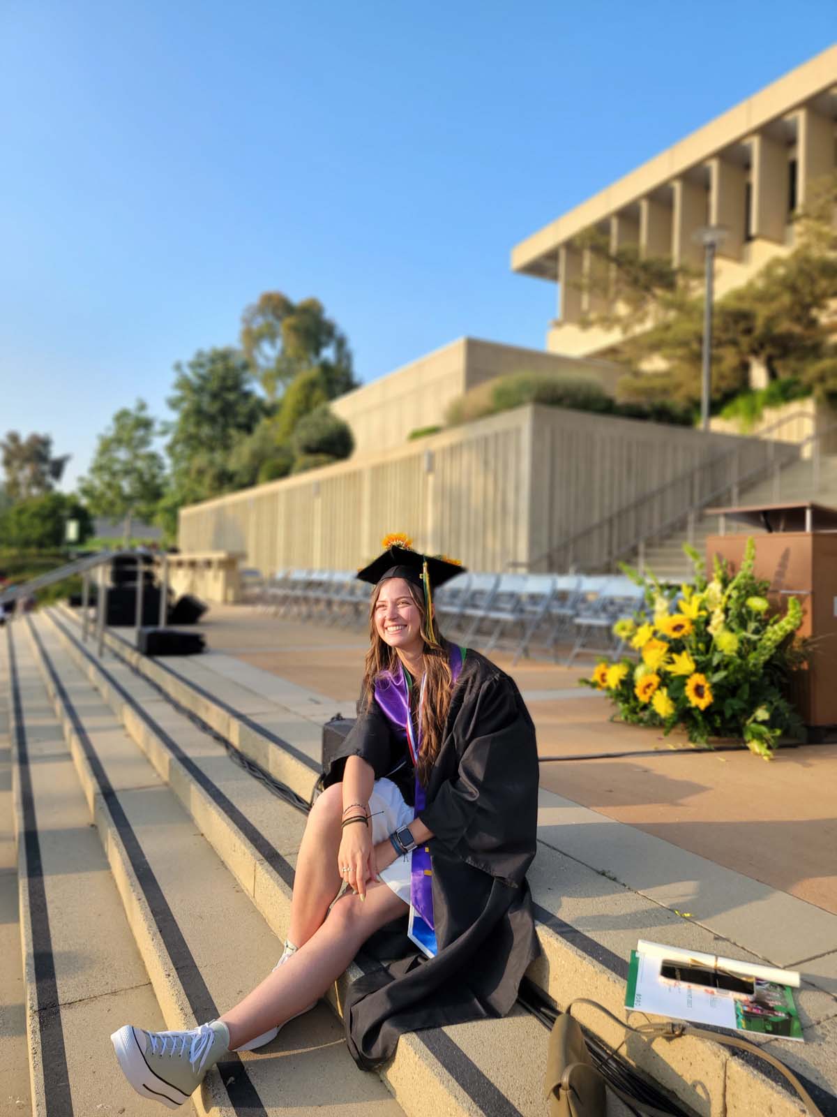 People enjoying Commencement