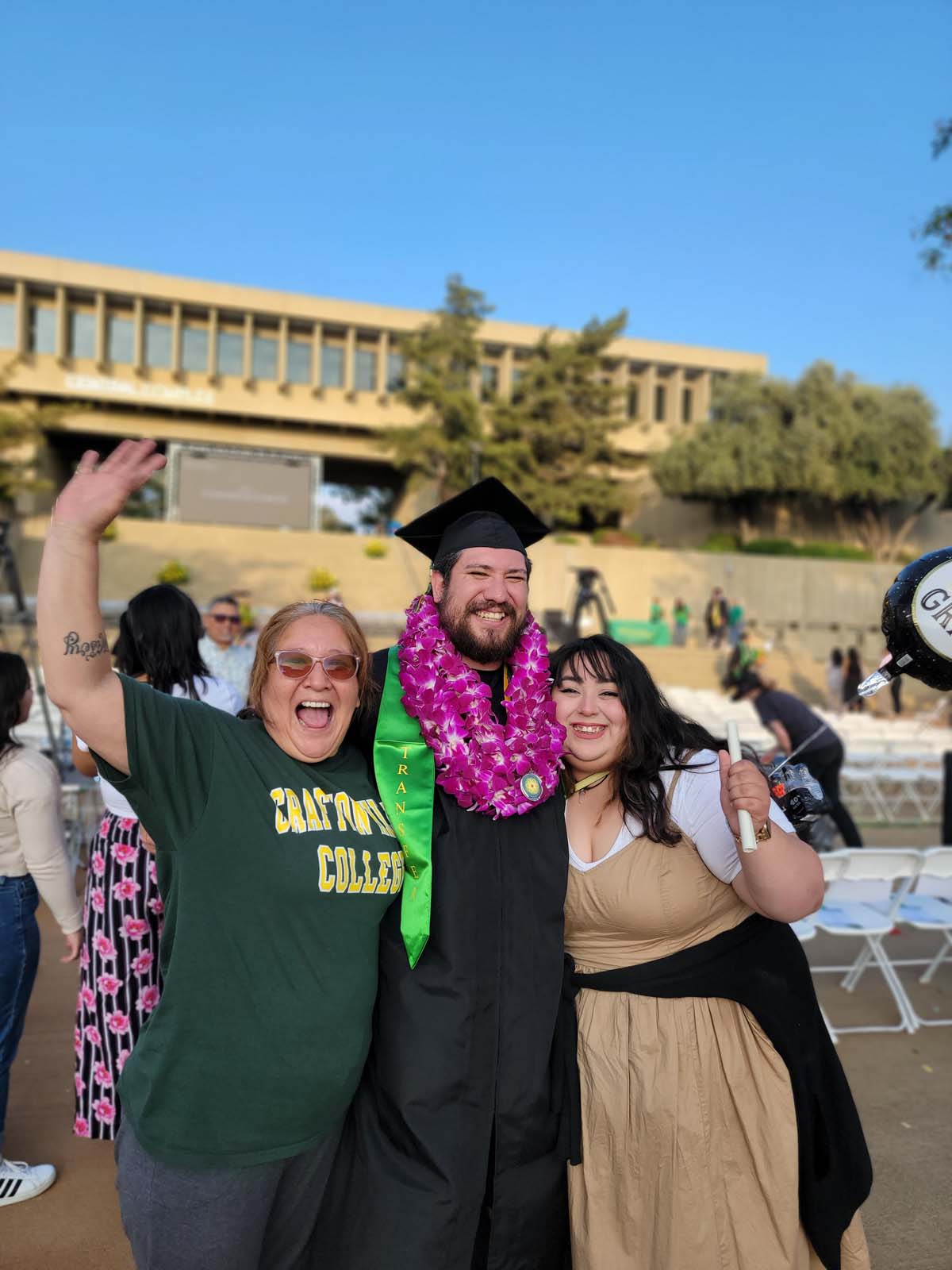 People enjoying Commencement