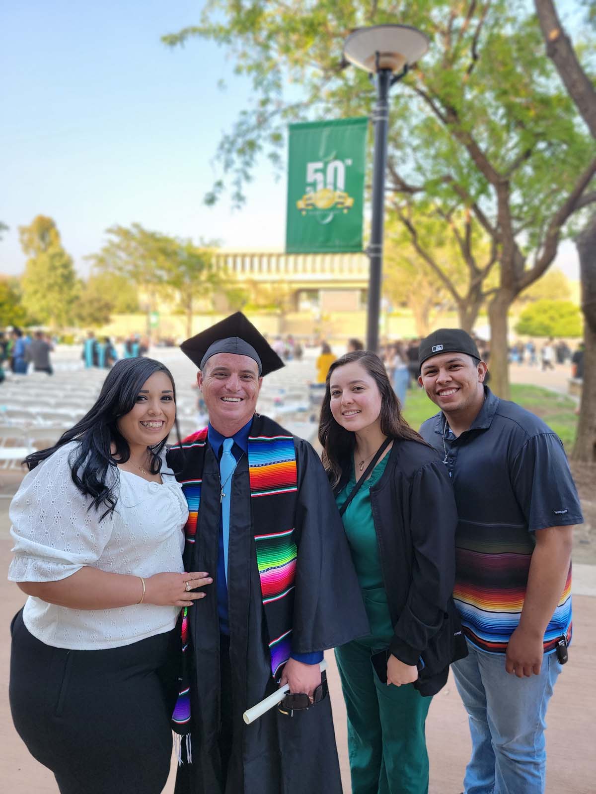 People enjoying Commencement