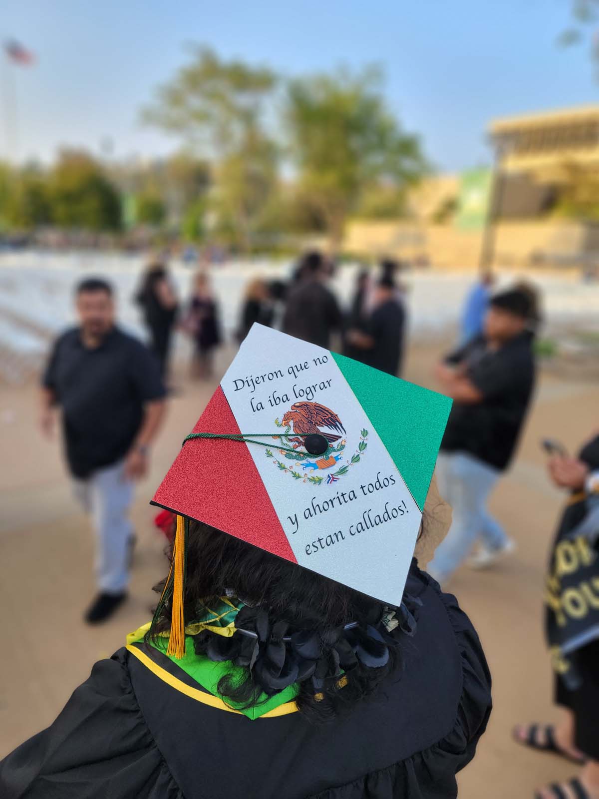 People enjoying Commencement