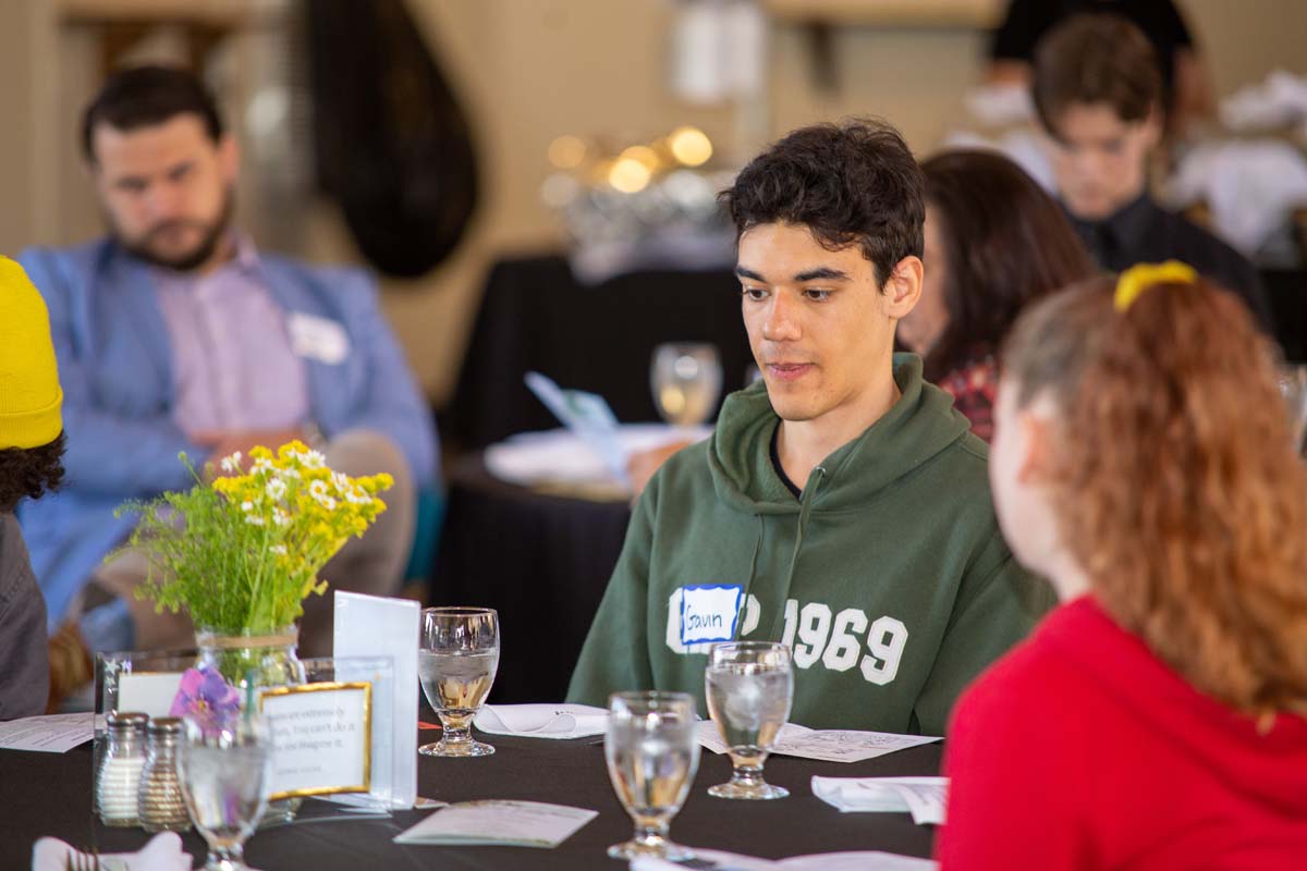 People enjoying the Etiquette Luncheon