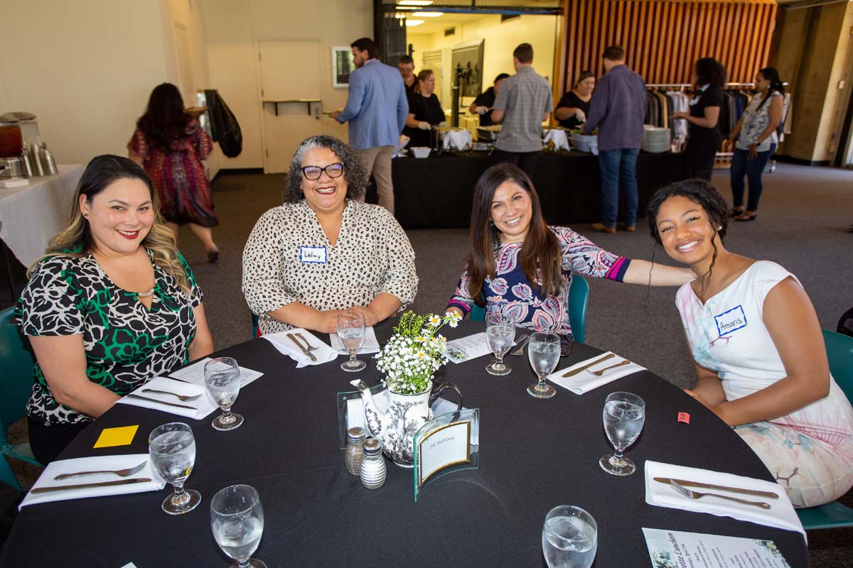 People enjoying the Etiquette Luncheon