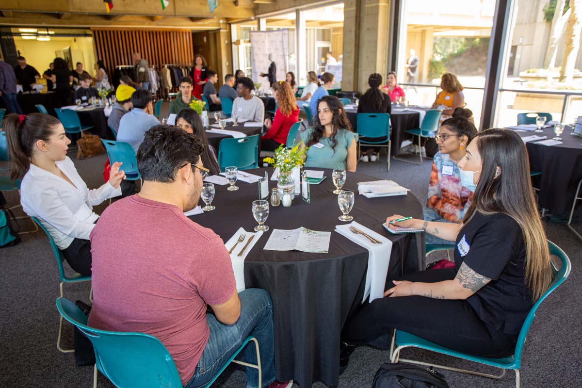 People enjoying the Etiquette Luncheon