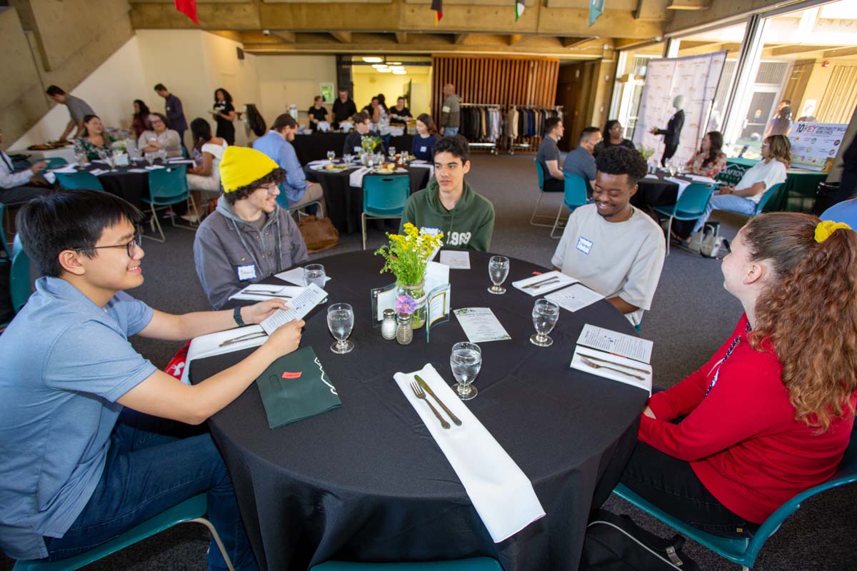 People enjoying the Etiquette Luncheon