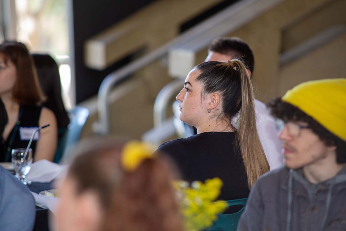 People enjoying the Etiquette Luncheon