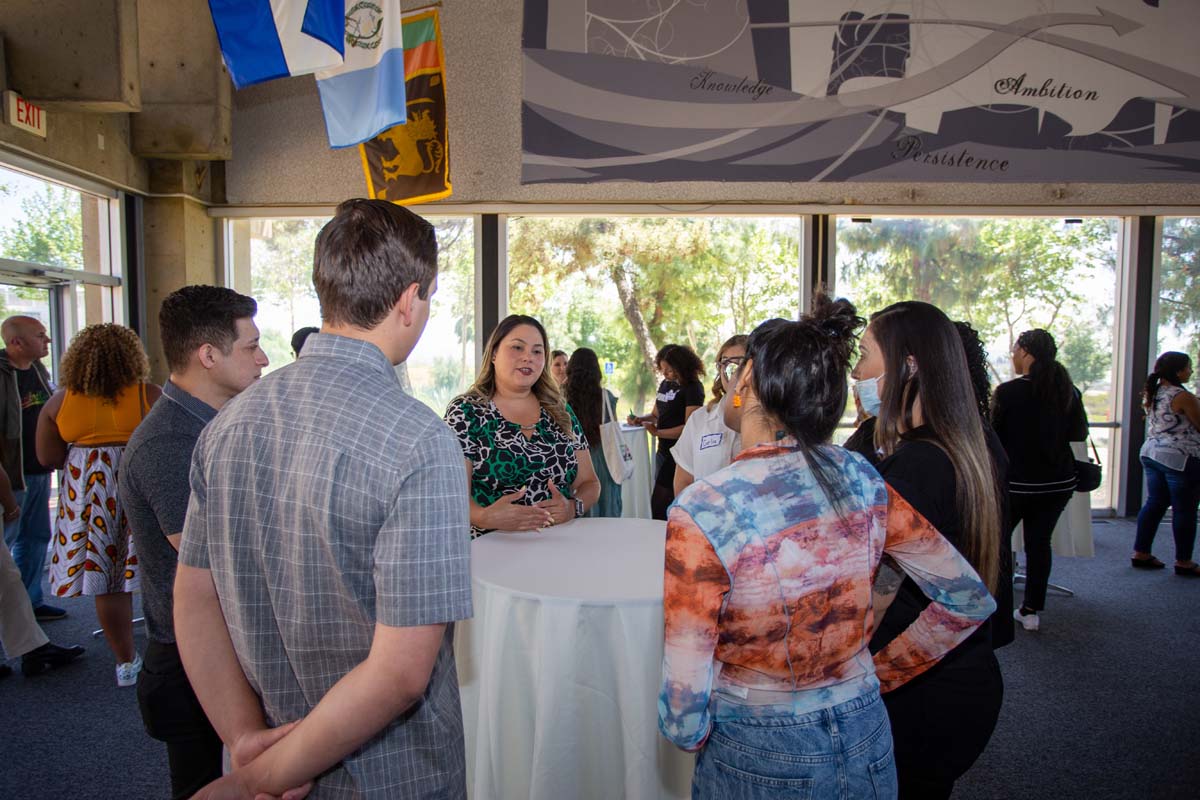 People enjoying the Etiquette Luncheon