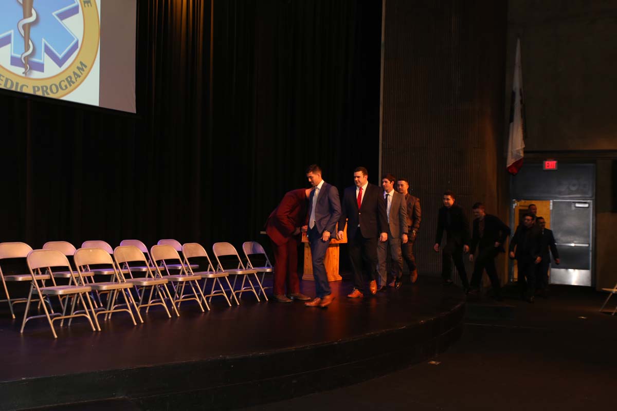 People attending the Paramedic Graduation