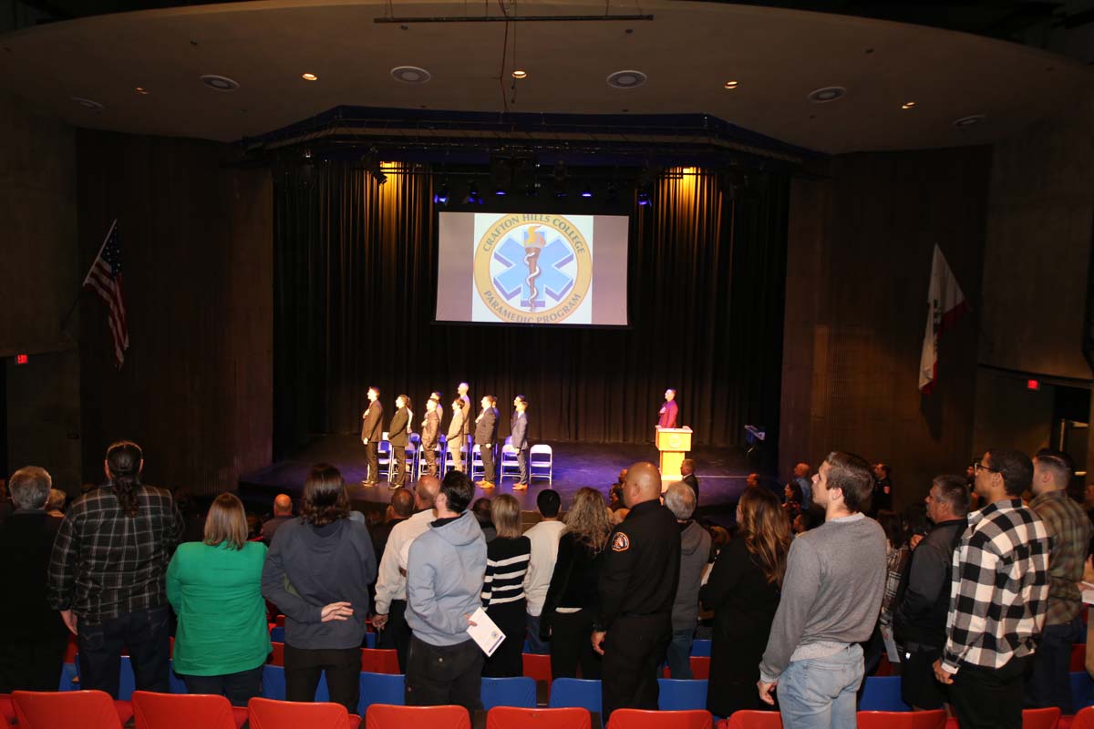 People attending the Paramedic Graduation