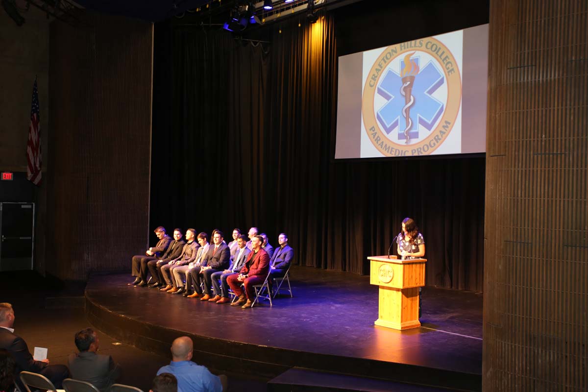 People attending the Paramedic Graduation