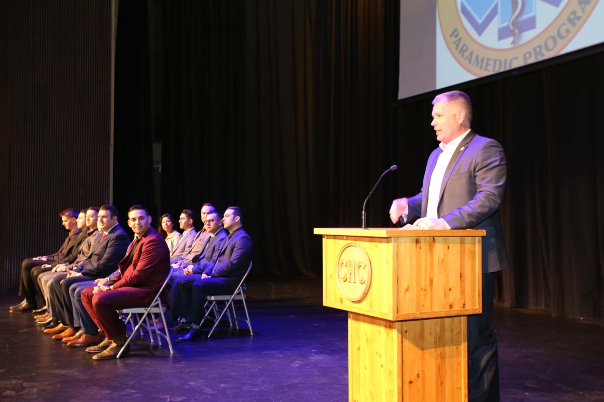 People attending the Paramedic Graduation