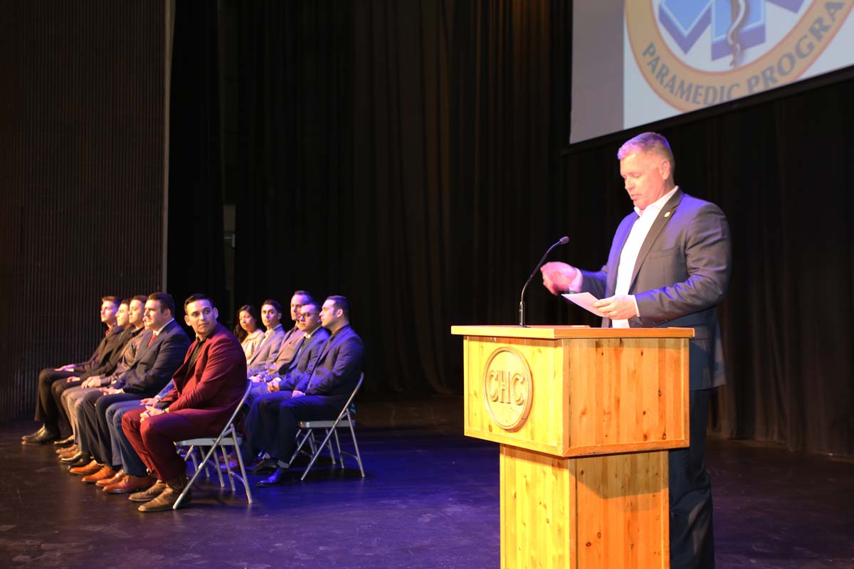 People attending the Paramedic Graduation