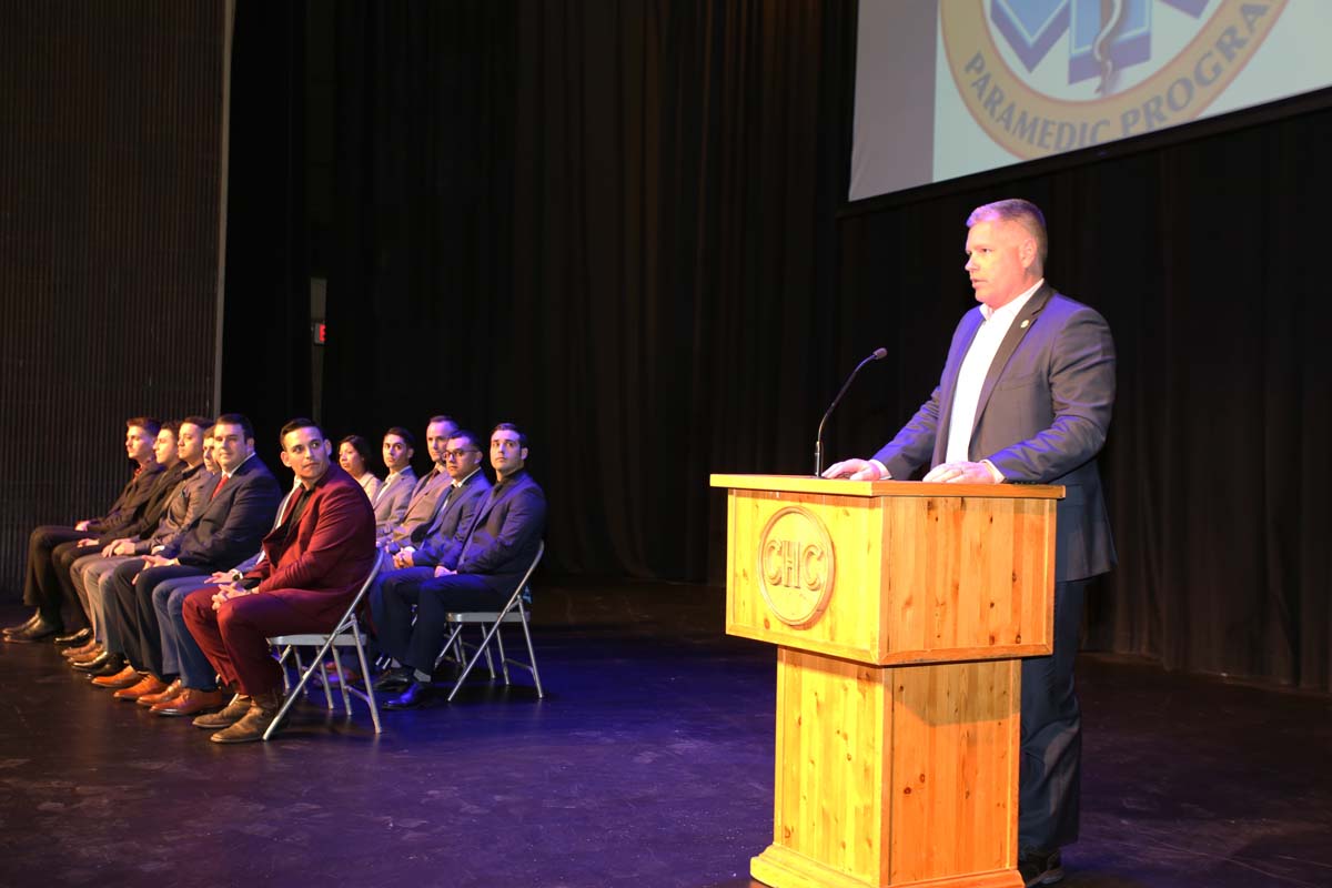 People attending the Paramedic Graduation