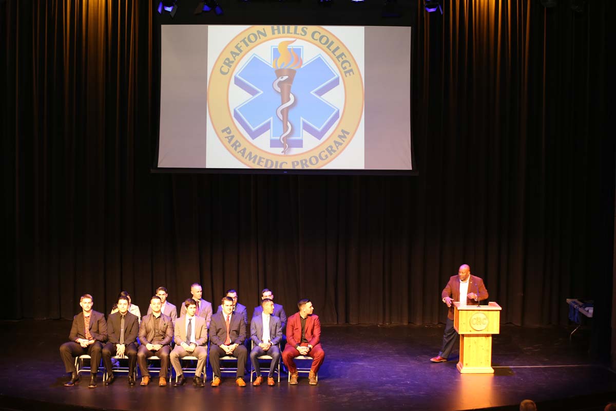 People attending the Paramedic Graduation