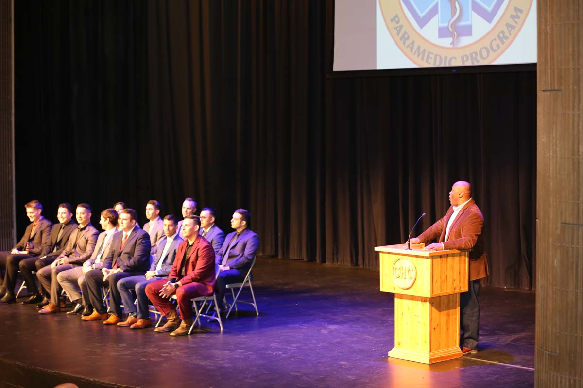 People attending the Paramedic Graduation