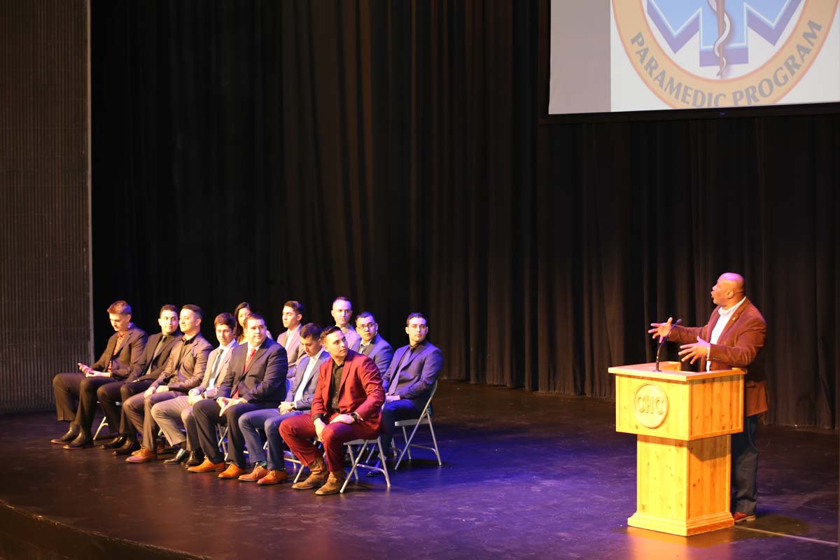 People attending the Paramedic Graduation