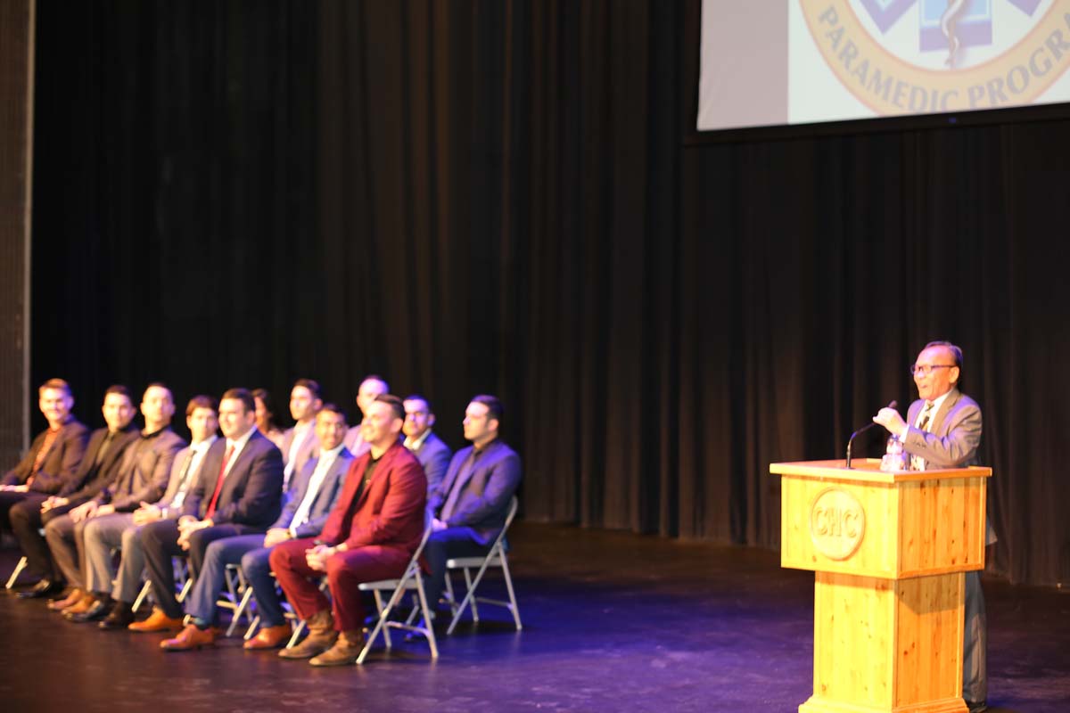 People attending the Paramedic Graduation