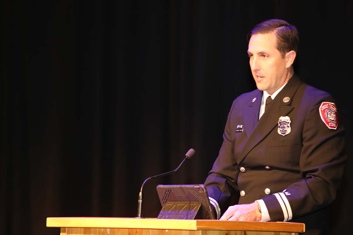 People attending the Paramedic Graduation