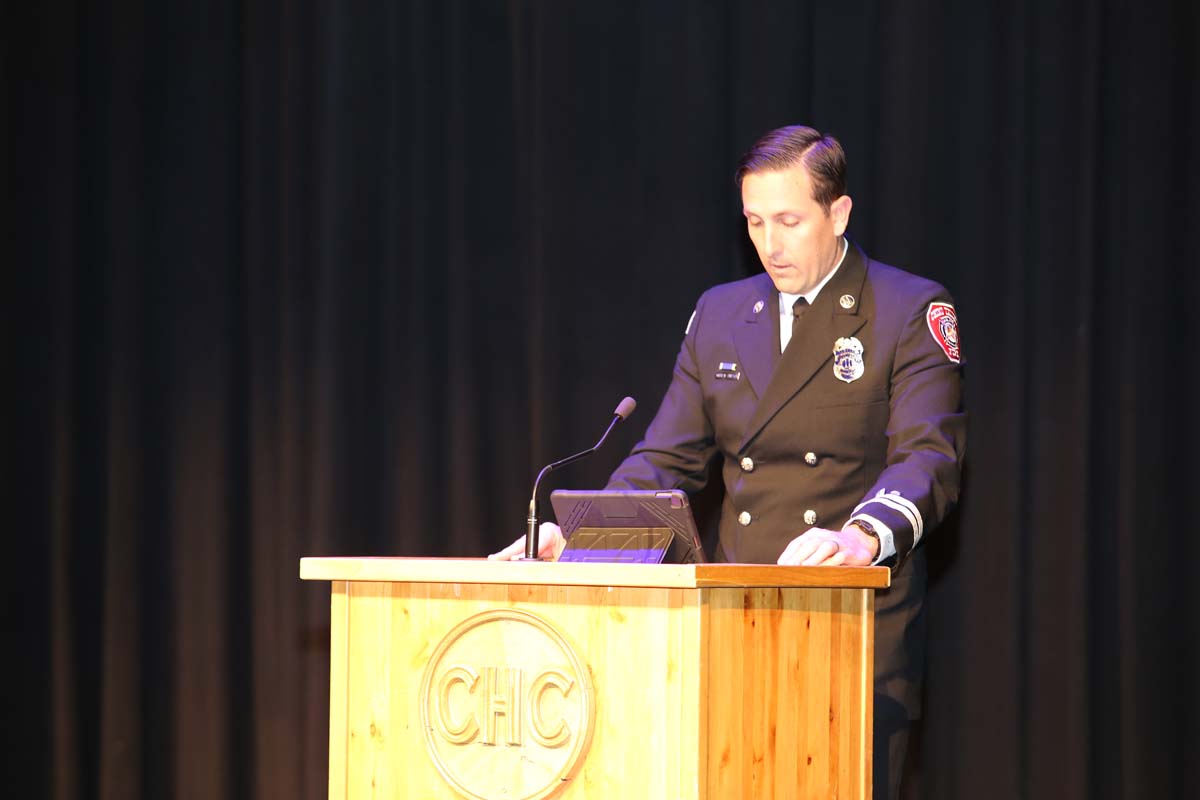 People attending the Paramedic Graduation