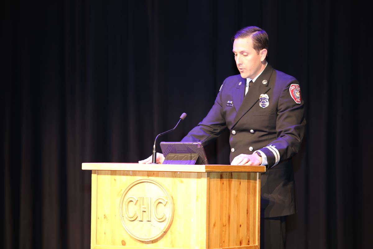 People attending the Paramedic Graduation