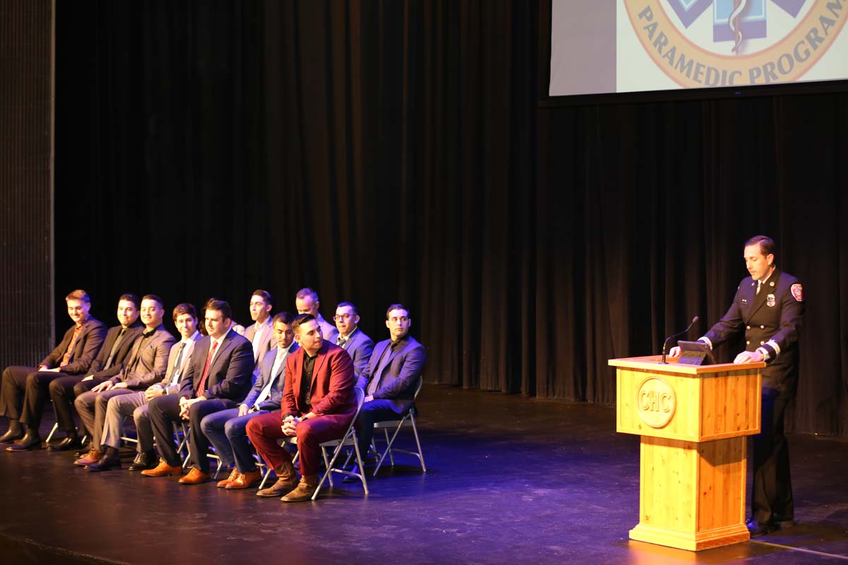 People attending the Paramedic Graduation