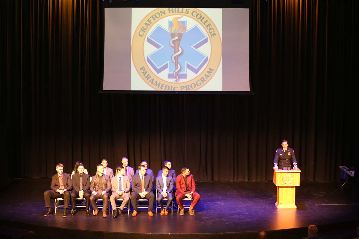 People attending the Paramedic Graduation