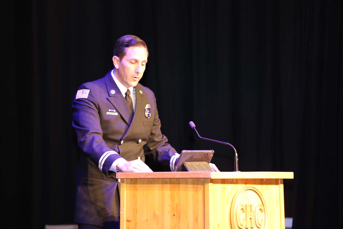 People attending the Paramedic Graduation