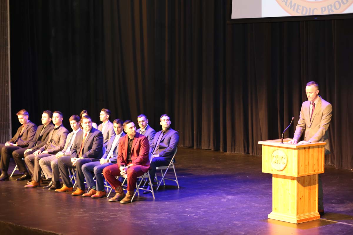 People attending the Paramedic Graduation