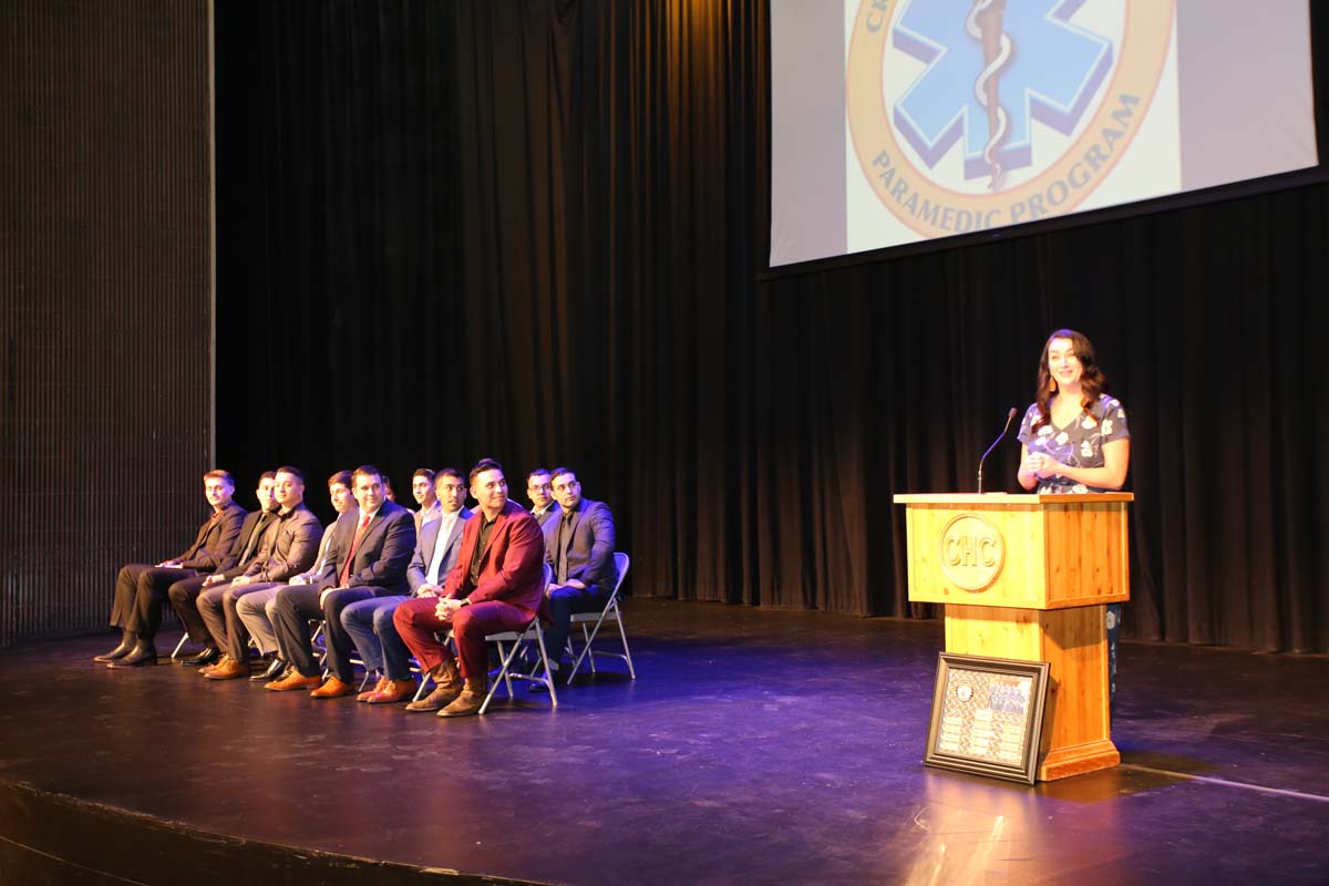 People attending the Paramedic Graduation