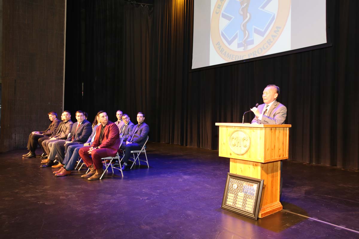 People attending the Paramedic Graduation