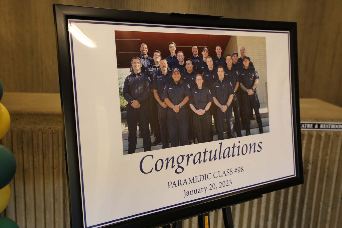 People enjoying the Paramedic Graduation